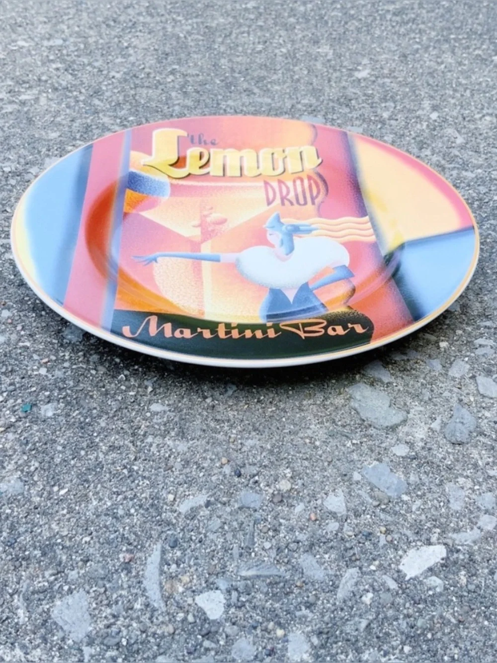 Sakura Table Lemon Drop Martini Bar Stoneware Salad Plate Indie Barware 8”